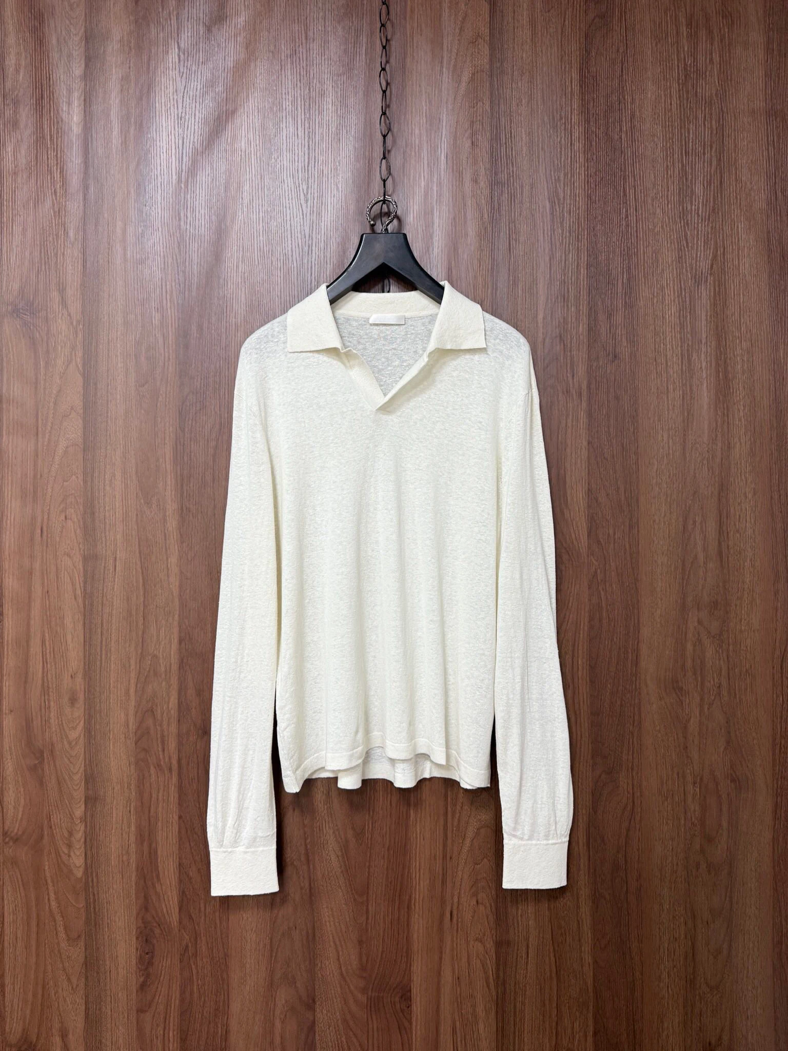 FWRD Simple Style Off White Lapel Long Sleeved Top Mens Fashionable Casual Off White Lapel Long Sleeved Top #FWRD122