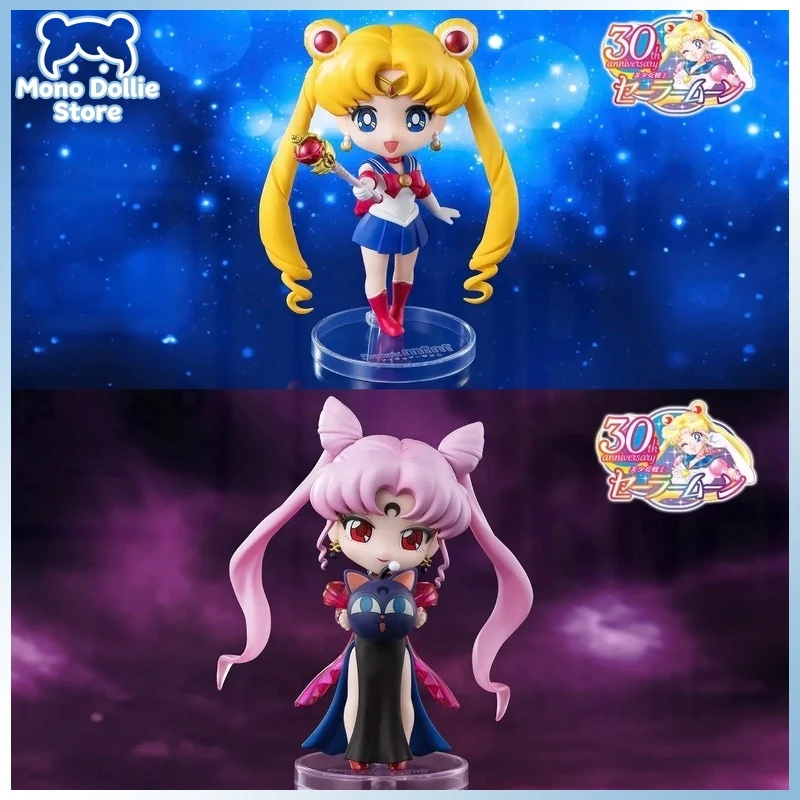 

Оригинальные фигурки Sailor Moon Figuarts Mini Series: Цукино Усаги и Леди Блэк, коллекционная модель Crystal Star Compact Edition, игрушки-подарки