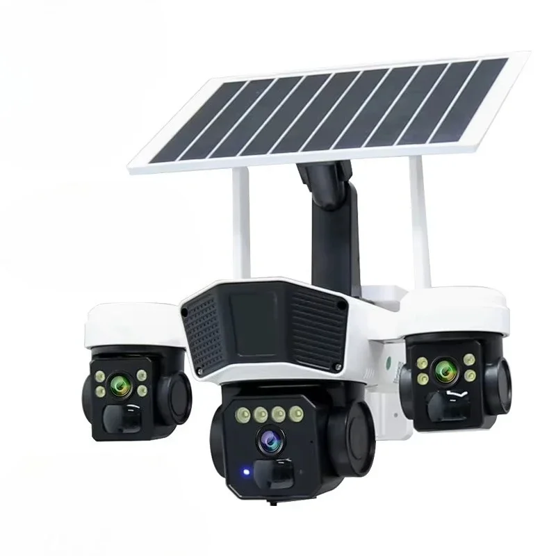 

3MP * 3 lens solar 4g camera, wireless home CCTV camera