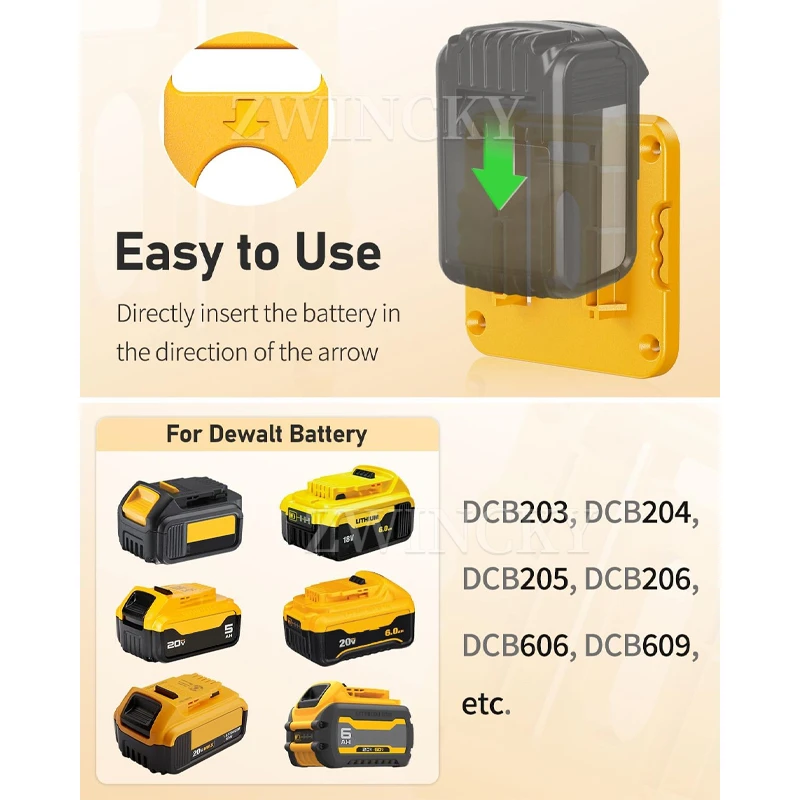 Battery Storage battery case battery holder Rack Holder Case For Makita For dewalt For Milwaukee 18V Devices Wall Mounted