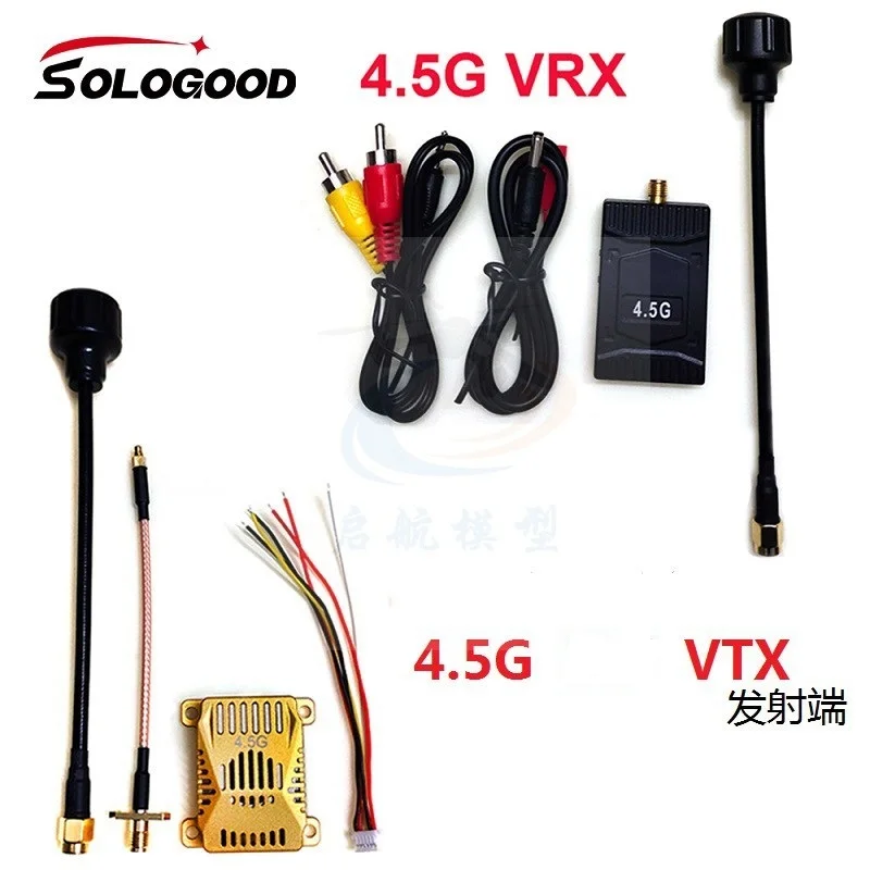 

Sologood 4.5G VTX VRX Wireless Image Transmission High Power Transmission and Reception Kit Drone Analog Receiver Emitter