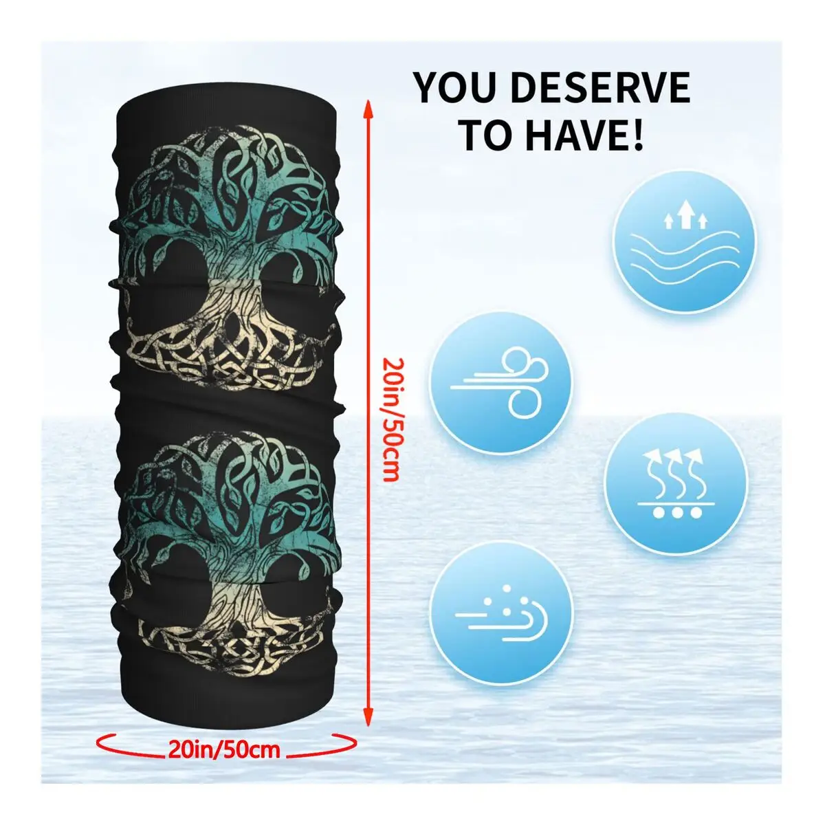 Yggdrasil Tree Of Life Headband Neck Warmer Men Ski Running Tube Scarf Medical Nurse Face Bandana Gaiter