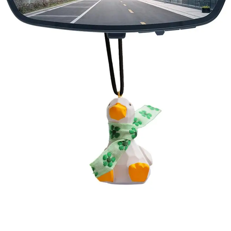 Cute Duck Car Ornament Cartoon Duck Car Ornaments Accessories Fun Duck Pendant Auto Decoration For Truck Car Home Offices Decor