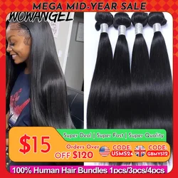 Wow Angel 28 30 Zoll Knochen gerade menschliches Haar Bündel 1/Stück 10a peruanische Remy Haar verlängerungen weben Bündel jungfräuliches Haar