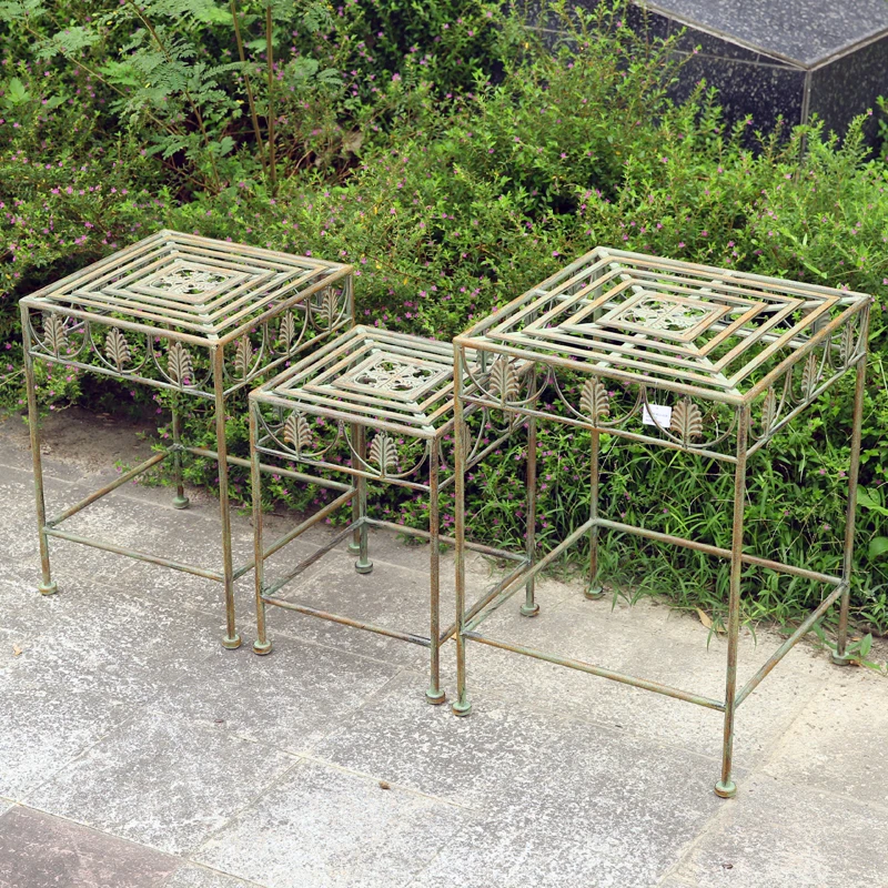 

Garden wrought iron flower stand balcony living room courtyard flower pot stand outdoor flower stool