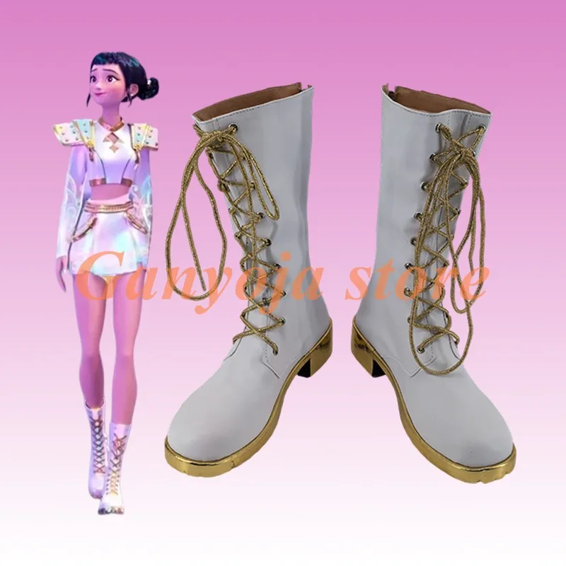 KPop Demon Hunters Rumi Mira Zoey Scarpe Cosplay Scarpe per costumi anime per bambini su misura Stivali