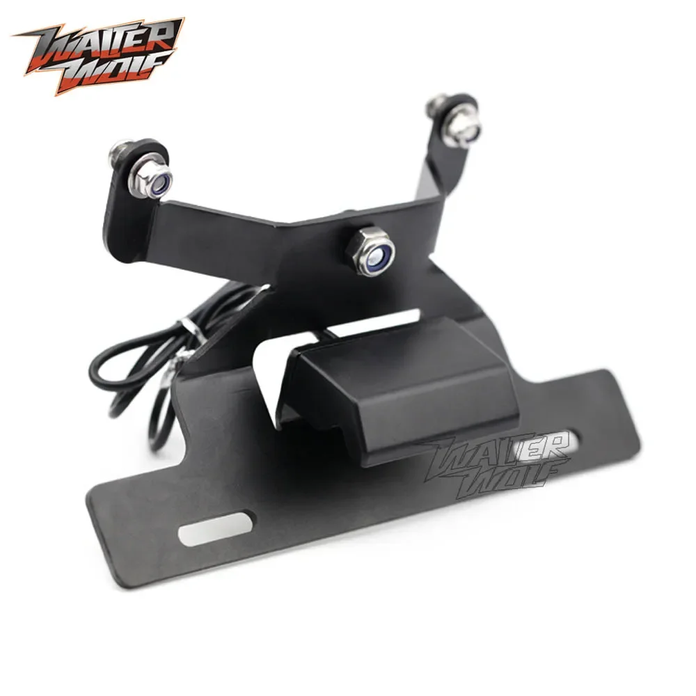License Plate Holder For Harley FAT BOY FLFB 2018-2024 Rear Motorcycle Tail Tidy Fender Eliminator LED Bracket Frame Accessories