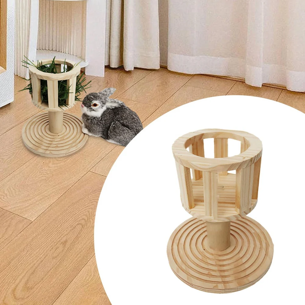 

Wooden Hay Feeder Hay Feeder Cage Accessories Hay Rack Hamster Hay Trough Food Dispenser-AT64
