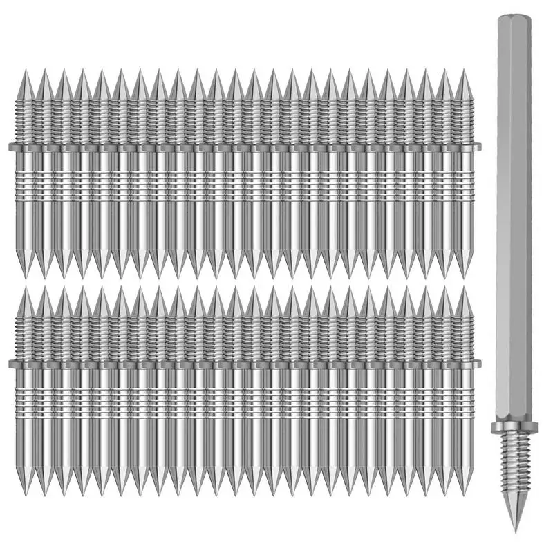 100/200/300pcs Double-Head Seamless Installation Nail Skirting Thread Hardware Non-Marking Nails  Rust-Proof screw set