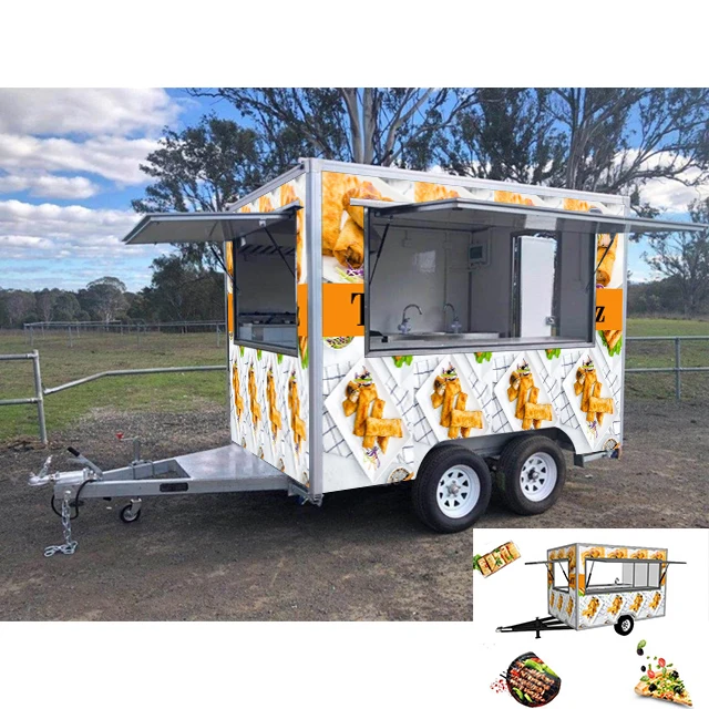 Dessert Fruits Ice Cream Vending Trailer, Fast Food with Street Car, Low Price, for Sale