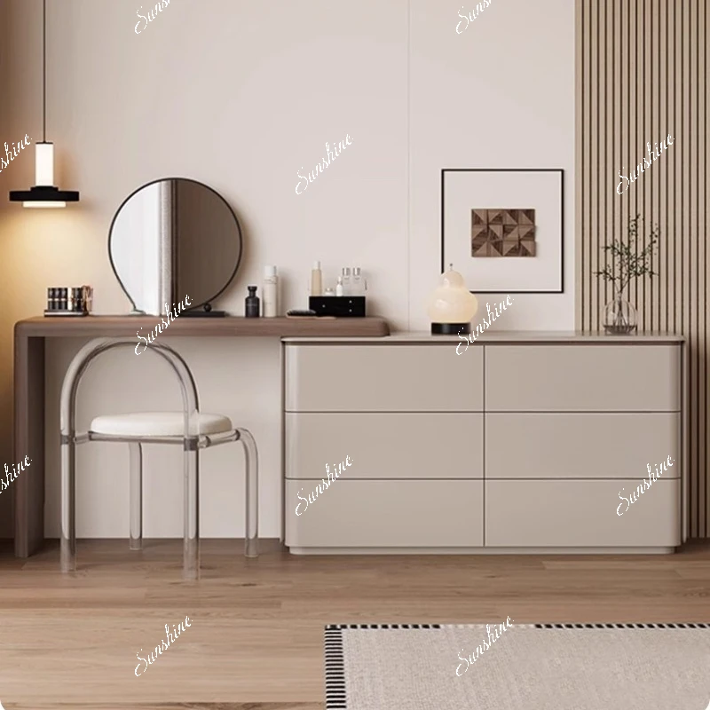 

TTFrench medieval solid wood dresser, chest and cabinet integrated master bedroom corner simple modern makeup table