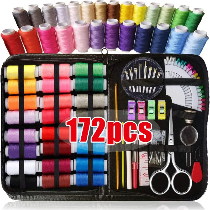 Kits de costura DIY, caja de costura multifunción, conjunto para acolchado a mano, costura, accesorios de hilo de bordar, Kits de herramientas de costura