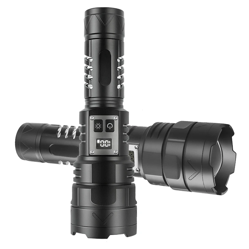 9000000LM Ultra Powerful LED Flashlight USB Rechargeable 8km Long Range Zoom Flashlight Tactical Lantern Outdoor Camping Lantern