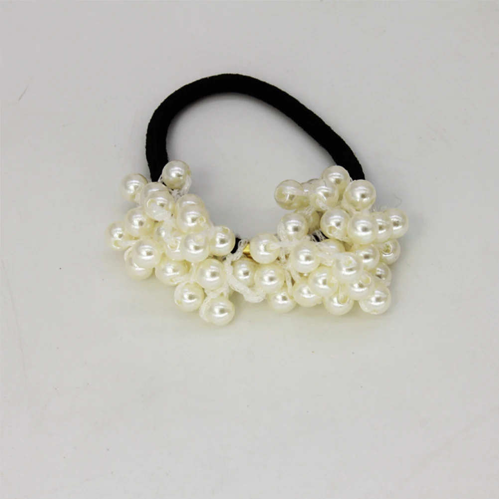 

6pcs Pearl Tie Elastic Ties Women Girls Ponytail Holders Stretch Rings for Daily Wear Scrunchies Hair Accessories Ponytail