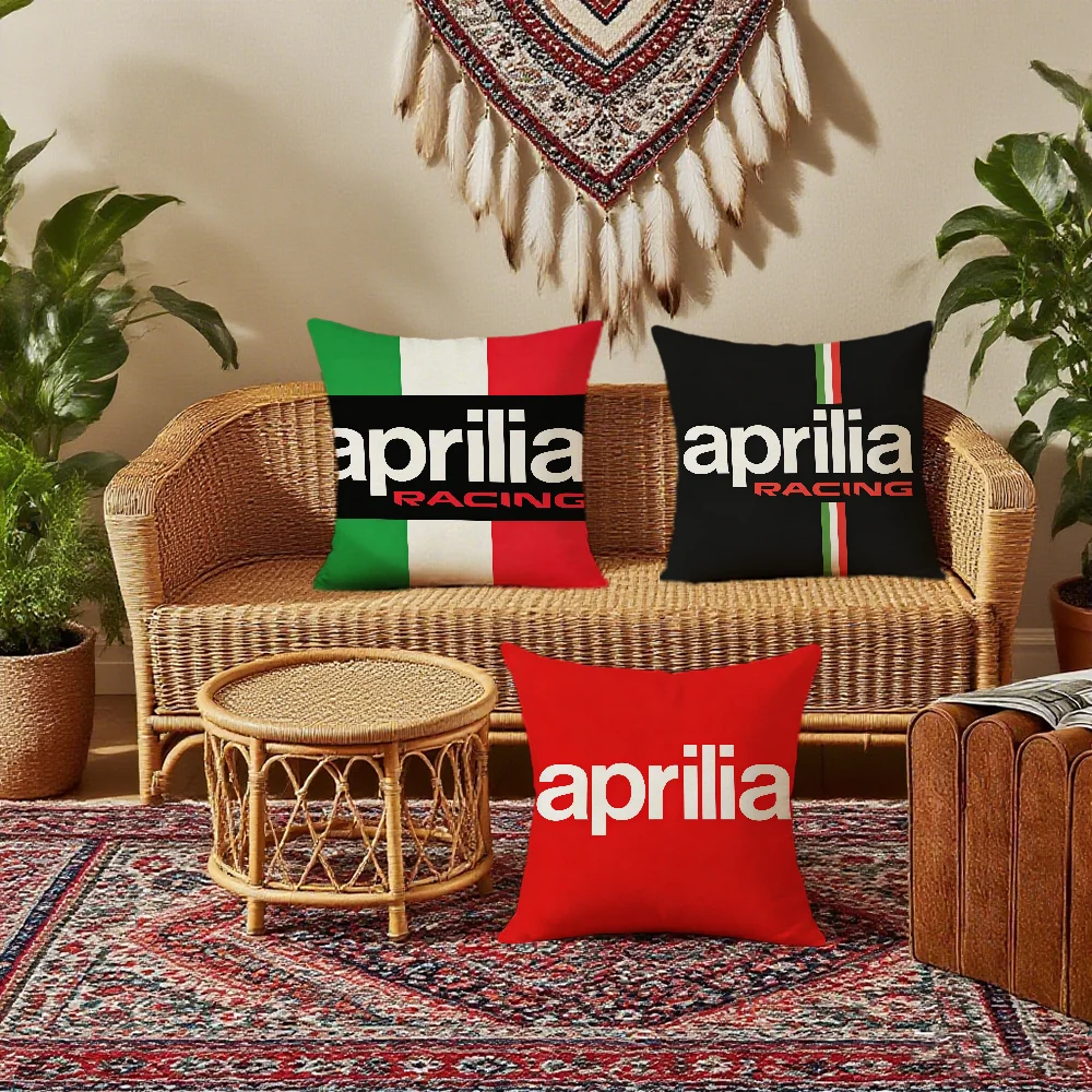 A-aprilia-s Luxury Logo Cool Cushion Cover Bedroom Sofa Decorative Home Car Portable Cushion Cover With Zipper Soft Pillowcase