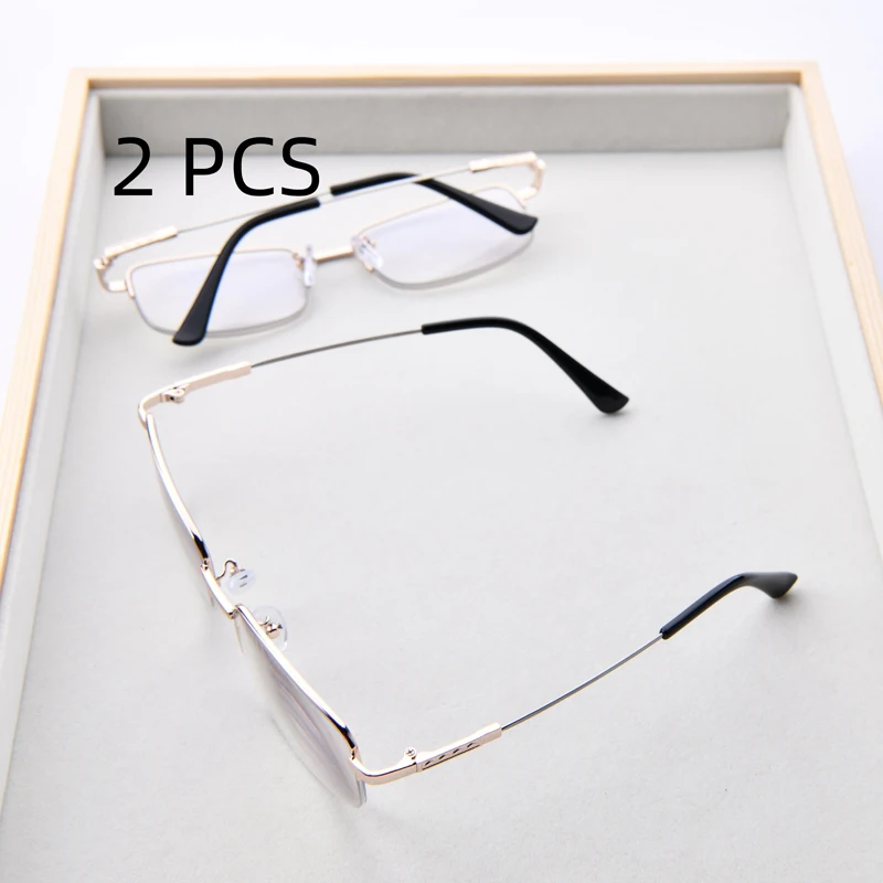 2PCS Anzug Platz Progressive Multifokus Lesebrille Anti Blau Licht Presbyopie Brille Flexible Leser Fern Und Nah Im Freien – Detail 7