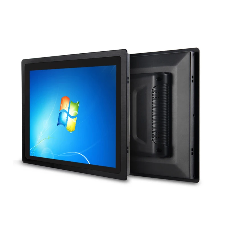 Industrial aluminum alloy frame embedded mount lcd display 10 point capacitive touch screen monitor