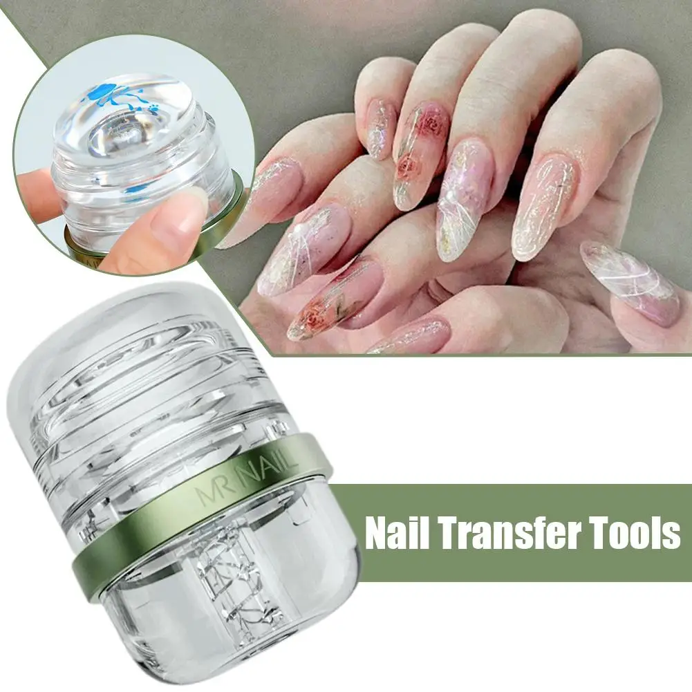 Nail Telescopic Capsule Cabin Transfer Silicone Nail Art Pattern Plates Printed Silicone Seal Manicure Transfer Printing Tool view 3