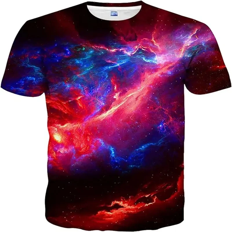 Summer Fashion New Universe Star graphic t shirts For Unisex Trend Casual Oversized Round Neck Printed Short Sleeve Tees Tops