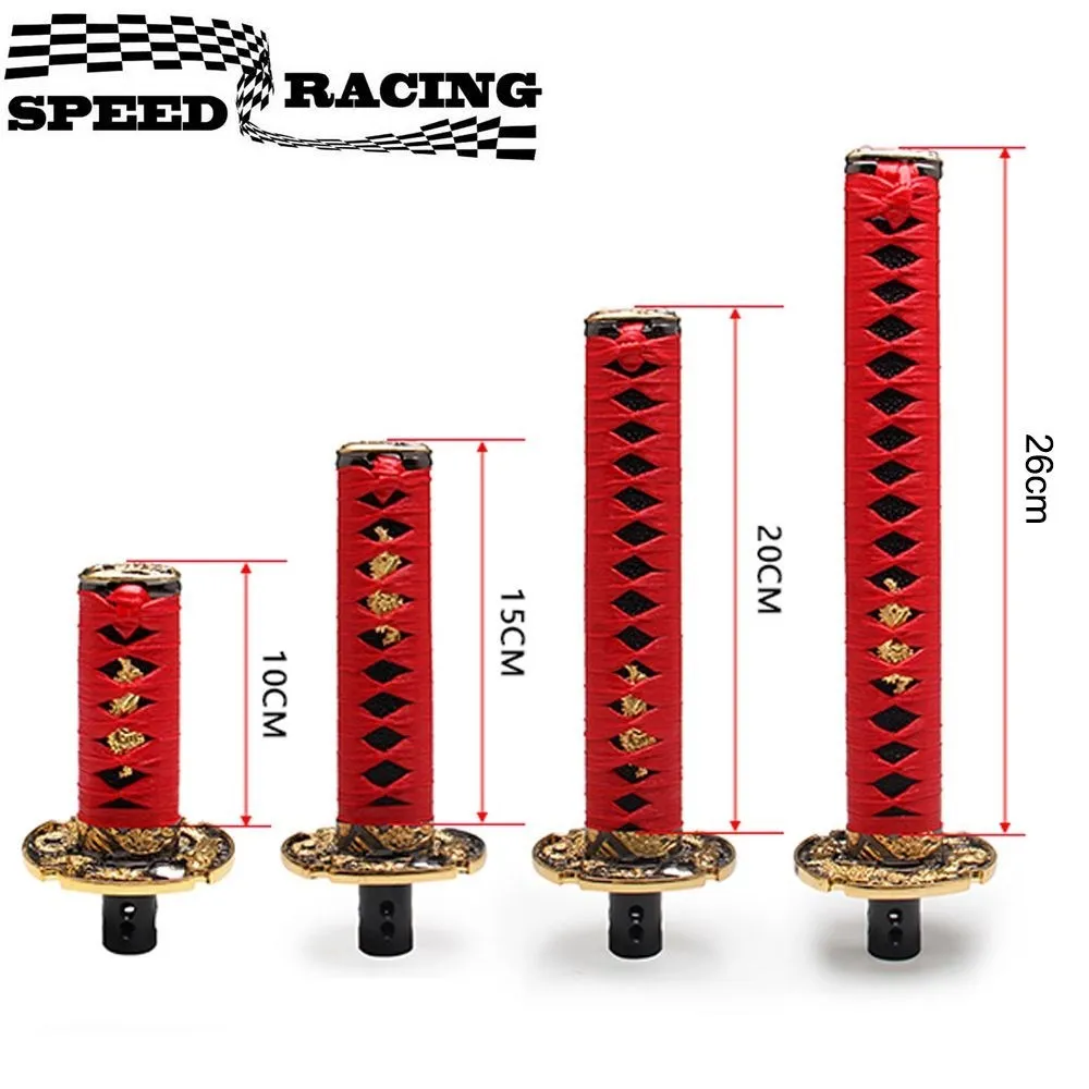 אוניברסלי jdm samurai משמרת חרב משמרת ידית עור סכין הילוך משמרת ידית ידית ידית 100 מ