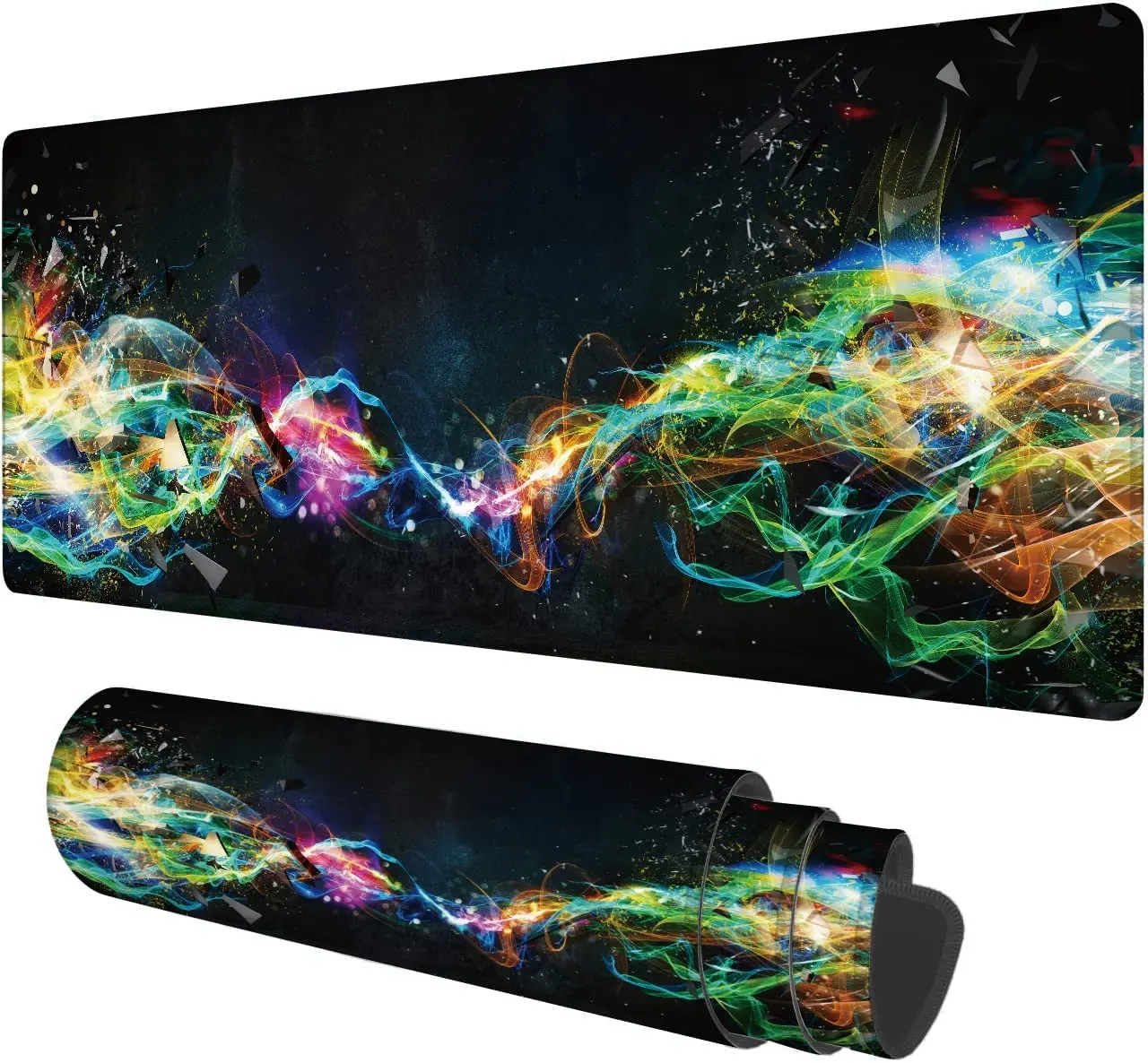 Modern Abstract Large Mouse PadColourful Light Motion Large XL Desk Mat Extended Waterproof Mouse 31.5 X 11.8 Inch