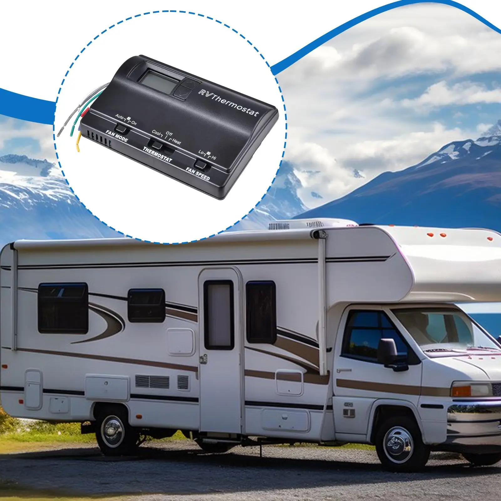 

83303862 RV Digital Thermostat, Easy to Install Repair Maintenance Heat/Cool T Stat Wall Thermostat, Controller Direct Replaces