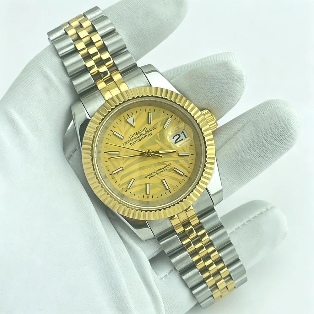 Silver and Gold Watch 39mm/36mm NH35 Watch Luxury Men's Watch sapphire Glass for NH35 Automatic Mechanical Movement Watch