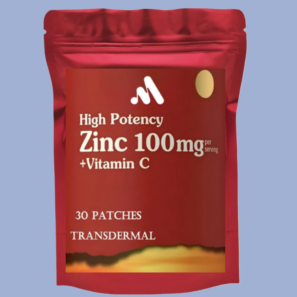Zinc with Vitamin C Transdermal Patches, Trace Minerals & Probiotics 30 Patches