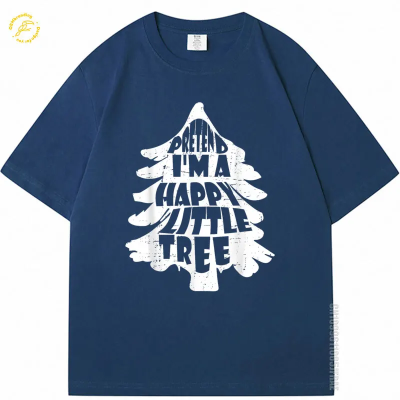 

Funny Men's T-Shirt Lazy Halloween Costume Pretend I'M A Little Happy Tree Oversized TShirt Man T Shirts Y2K Clothes 2000S