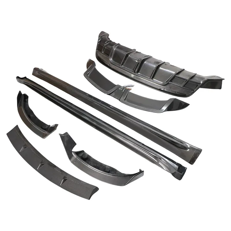 مجموعات هيكل ترقية عالية الجودة فقط من S Model Y مصنوعة من ألياف الكربون الحقيقية ذات الشفة الأمامية والشفة الجانبية ومفسد الشفة الخلفية #2