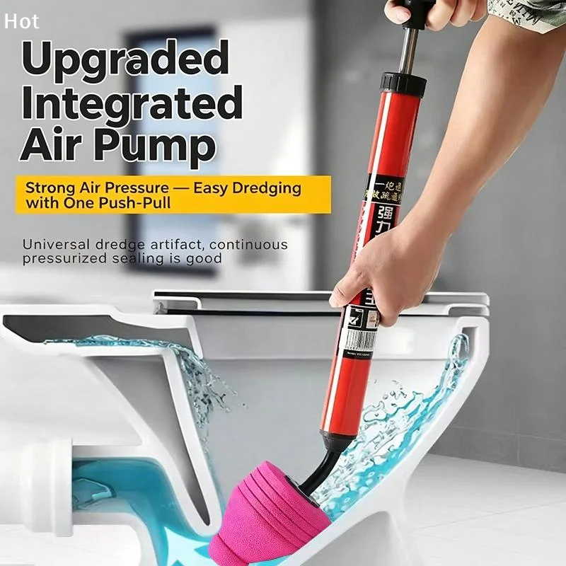 New High Pressure Toilet Unblock One Toilet Pipe Plunger Silicone Quickly Unblock Household Toilet Sewer Dredging Plunger