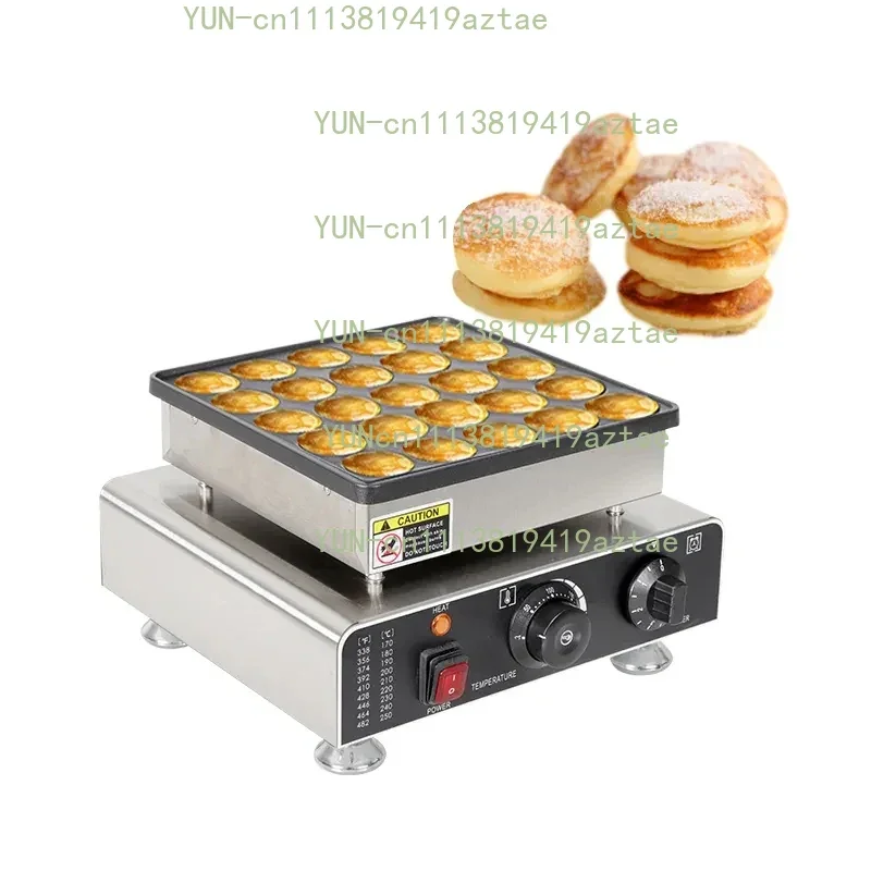 Commercial Pancake Machine 25 Holes Dutch Poffertjes Grill Mini Pancake Maker Non-stick 900W Dorayaki Griller