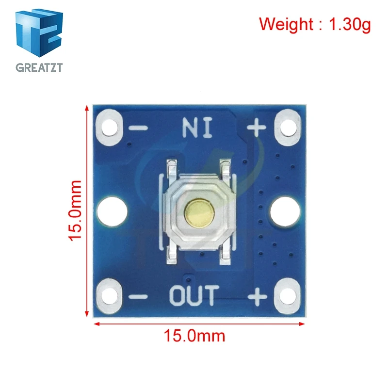 1/5PCS Light Touch Electronic Switch Module Bistable Push Button Single Button Switch Board Push Button Self-locking PWM