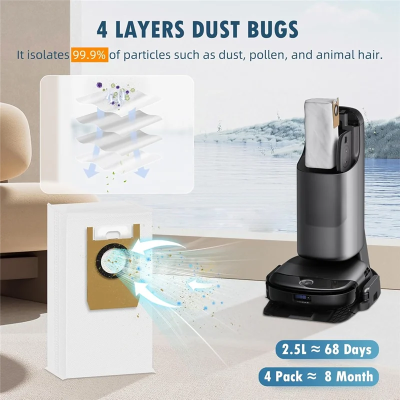 B99A-24PCS For Eufy Omni S1 Pro/Omni S1 Vacuum Cleaner Spare Parts Vacuum Brush Hepa Filter Mop Cloth Dust Bag