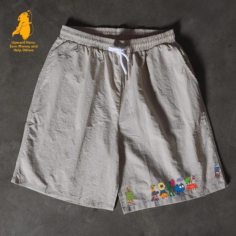 Outdoor Quick Dry Five-Point Sports Shorts Men's Loose Casual Cargo Pants Youth Summer Fashion Straight Leg mid Waist Shorts