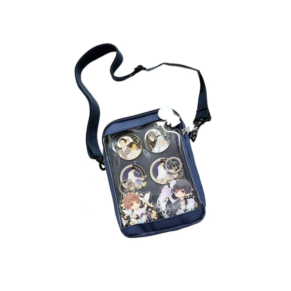 Cute Black White Mini Crossbody Bags PVC Transparent Women's Shoulder Purse Simple Messenger Phone Bag for Display