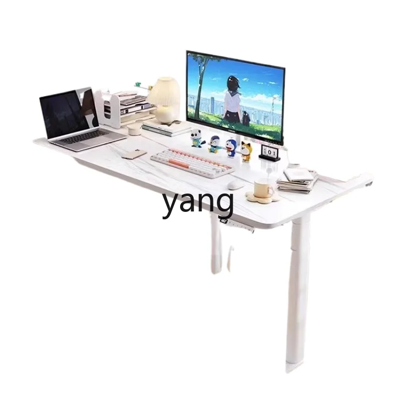 Yjq Smart Core Stone Plate Computer Electric Lifting Table Simple Desk Home Light Luxury E-Sports