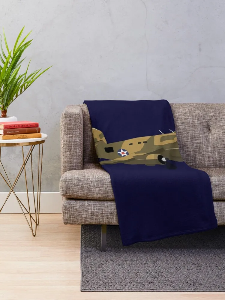 B-24 Liberator WW2 Heavy Bomber Throw Blanket blankets and throws Decorative Beds Hair Warm Blankets