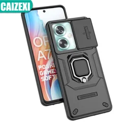 For OPPO A79 5G Case Shockproof Armor Slide Camera Lens Protection Phone Cover For OPPO A79 A 79 OPPOA79 5G Ring Stand Case