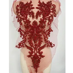 Ręcznie robiona nowe świetnie sprzedające się akrylowa łaty do naszycia szyta na kołnierzykach do sukni ślubnej DIY