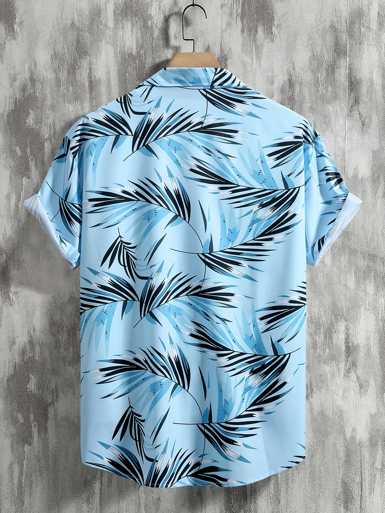 2024 Men\'s Fashion digital Printed short-sleeved Shirt Men\'s Hawaiian printed shirt