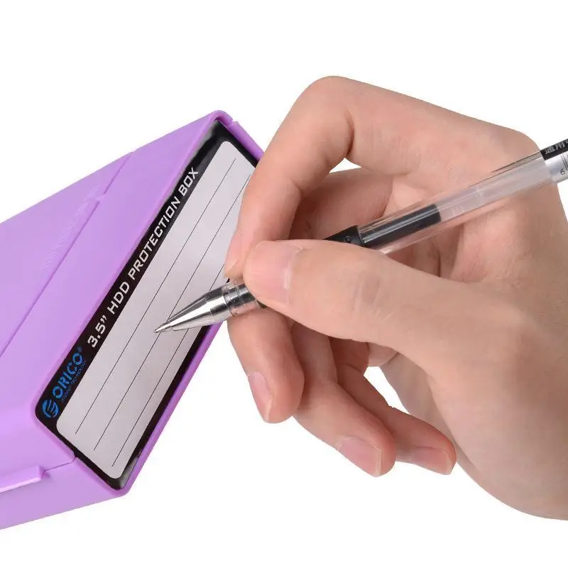 PHP-35 3.5 Inch Anti Shock Hard Drive Storage Box Colorful PP Case for Data Backup Storage