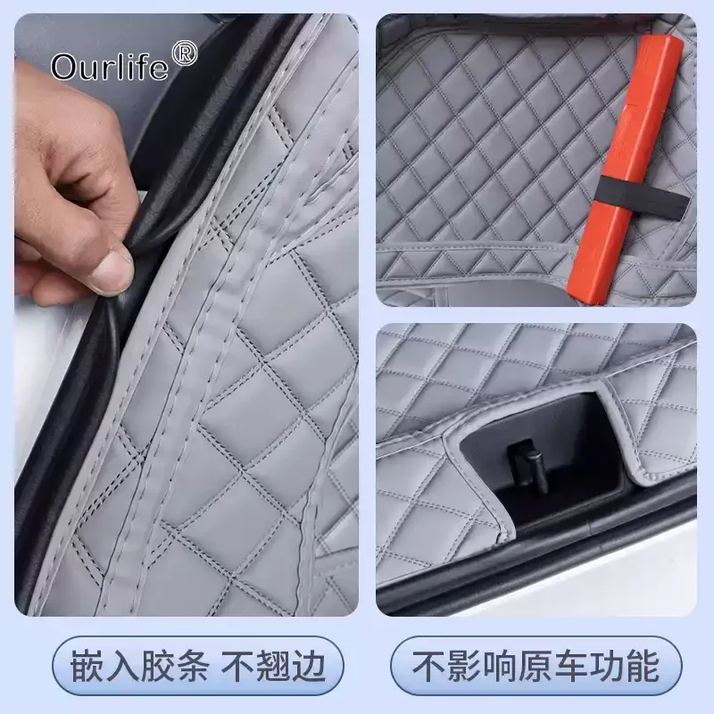 FOR XPENG G9 2026 2027  Car Boot Mat Rear Trunk Liner Cargo Leather Floor Carpet Tray Protector Accessories Mats