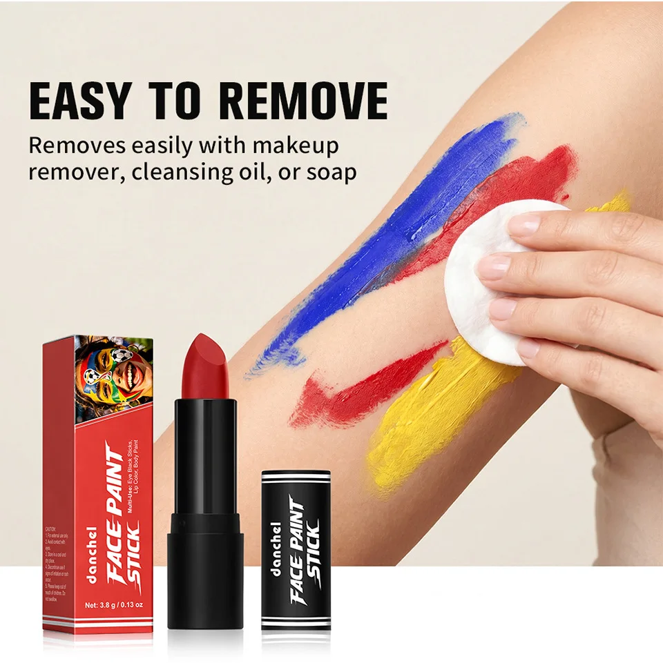 7 Colors Face Paint Stick,Easy to Color, Long-Lasting, Waterproof, Ideal for Halloween, Cosplay, Sports, Parties & Festivals