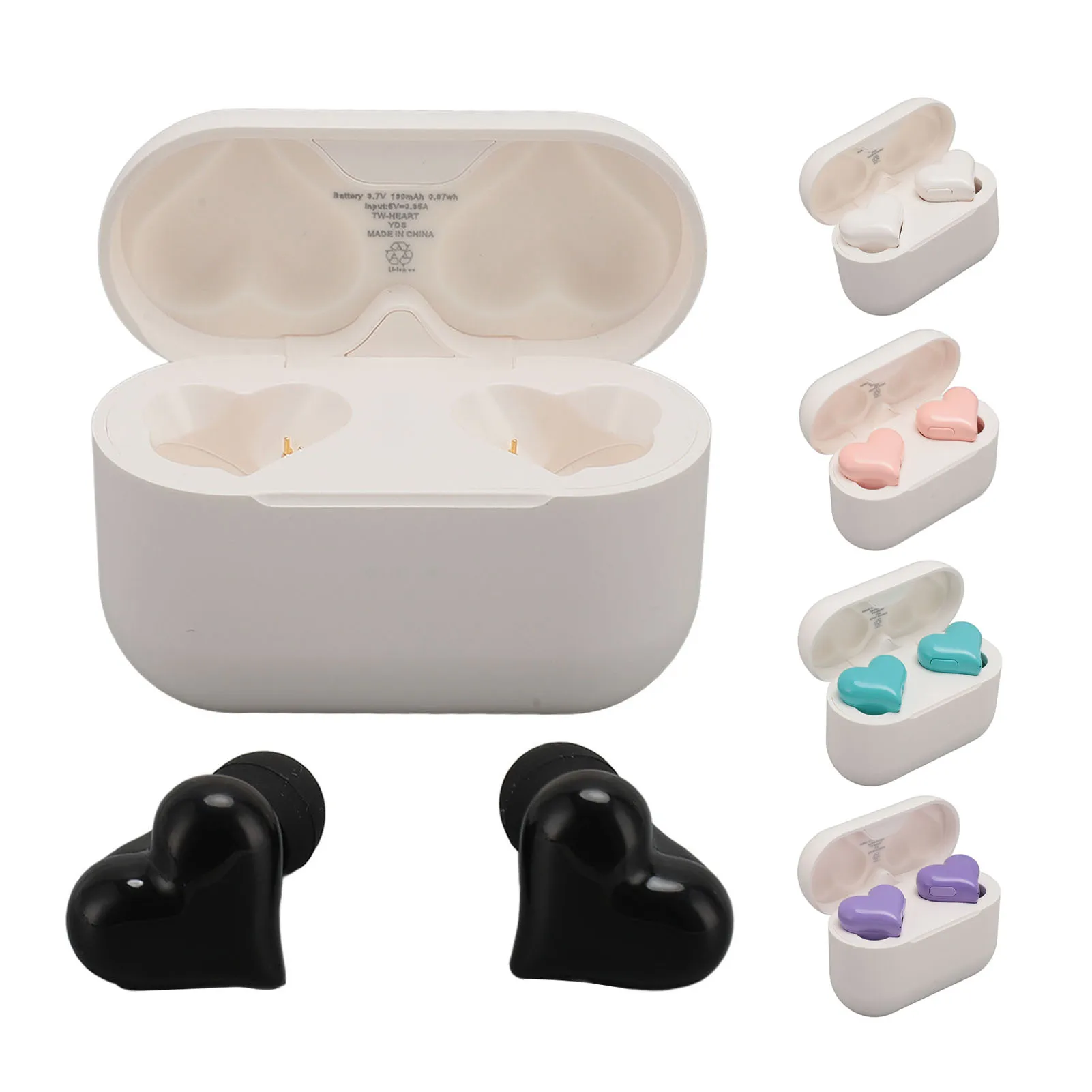 Heart Shaped Wireless Earbuds Wireless Earbuds Headphone Fast Pairing 20 Hours Playtime for Girls Women for Outdoor Gym Sports