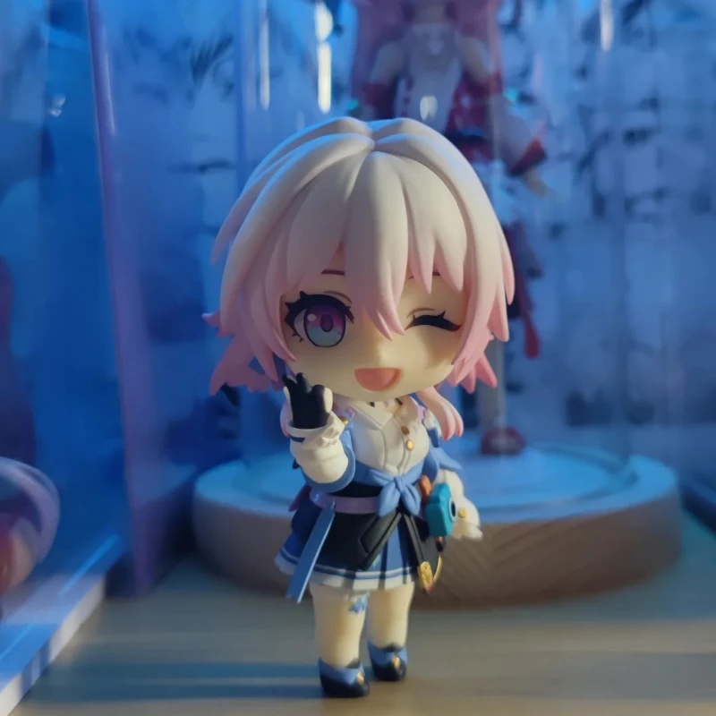 

Honkai Star Rail March 7th Clay Action Figure March Action Figure Q Edition Tabletop Ornament Peripheral Cute Doll Decoration