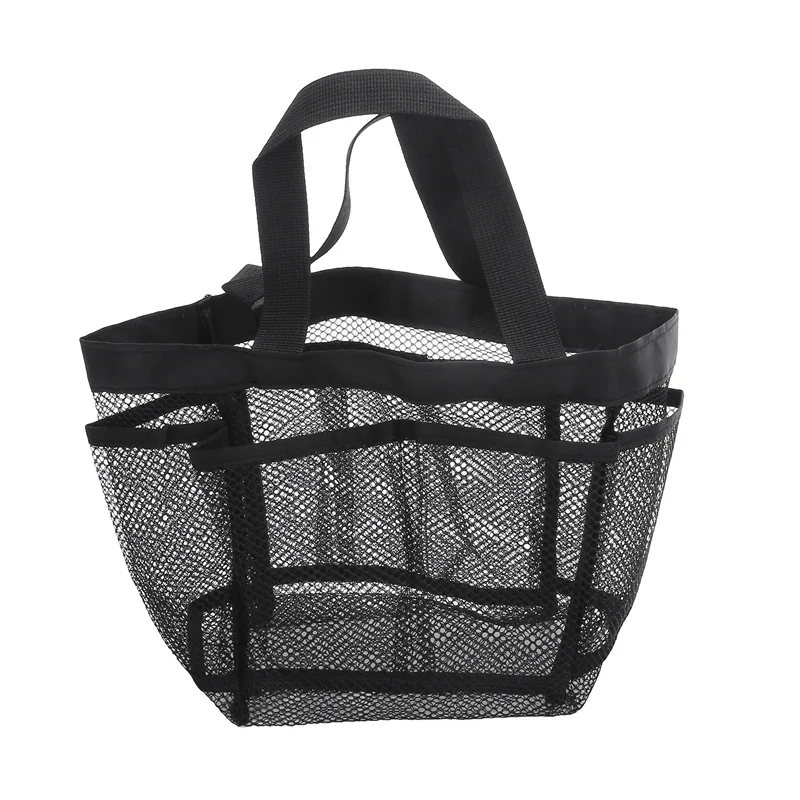 Large Capacity Mesh Beach Bag Foldable Breathable Tote For Swimming Travel Grocery One Shoulder Handheld Wash Bag 2024 New