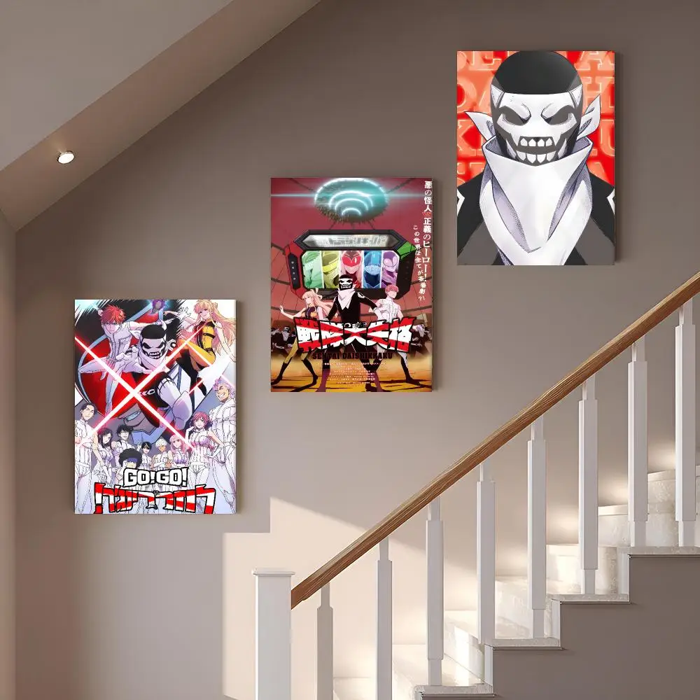 Anime G-Go! Go! Loser Ranger Framed Wall Painting Vintage Framed Wall Art Poster Canvas Elegant Home Decor Painting