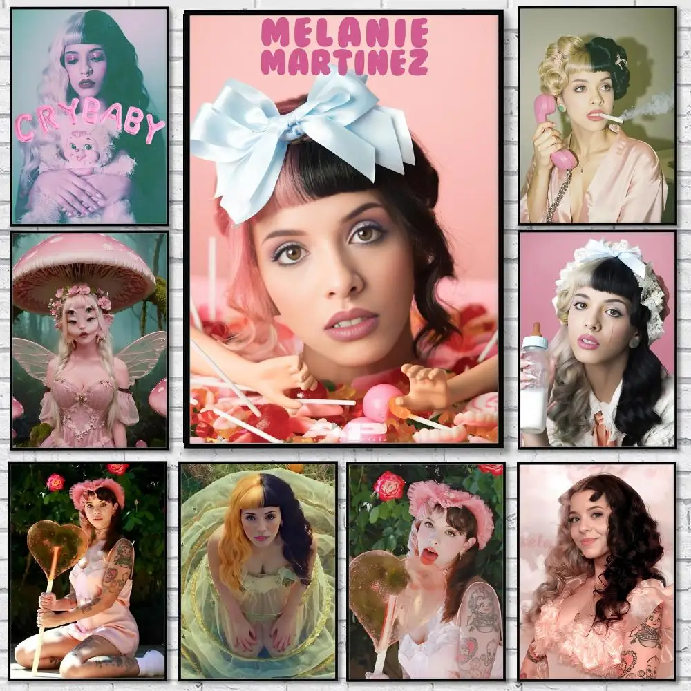 Singer M-Melanie Martinez Poster Sticker Self Adhesive for Playroom Bedroom Hallway Home Wall Art Decor Gift