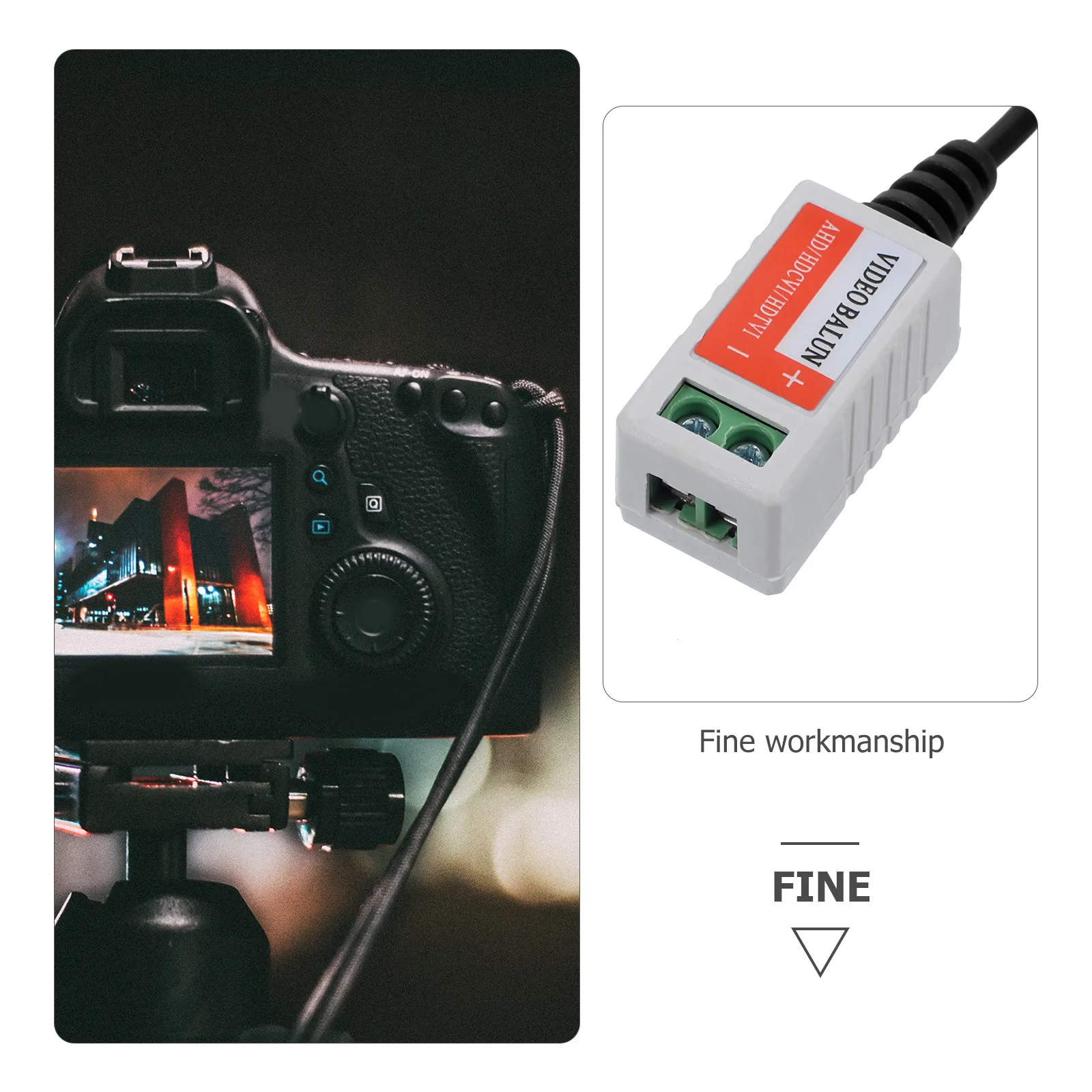 

Transceiver Cable For Cctv Camera Cctv Camera Video Tranceiver 600M 2000Ft Surveillance Adapter Black